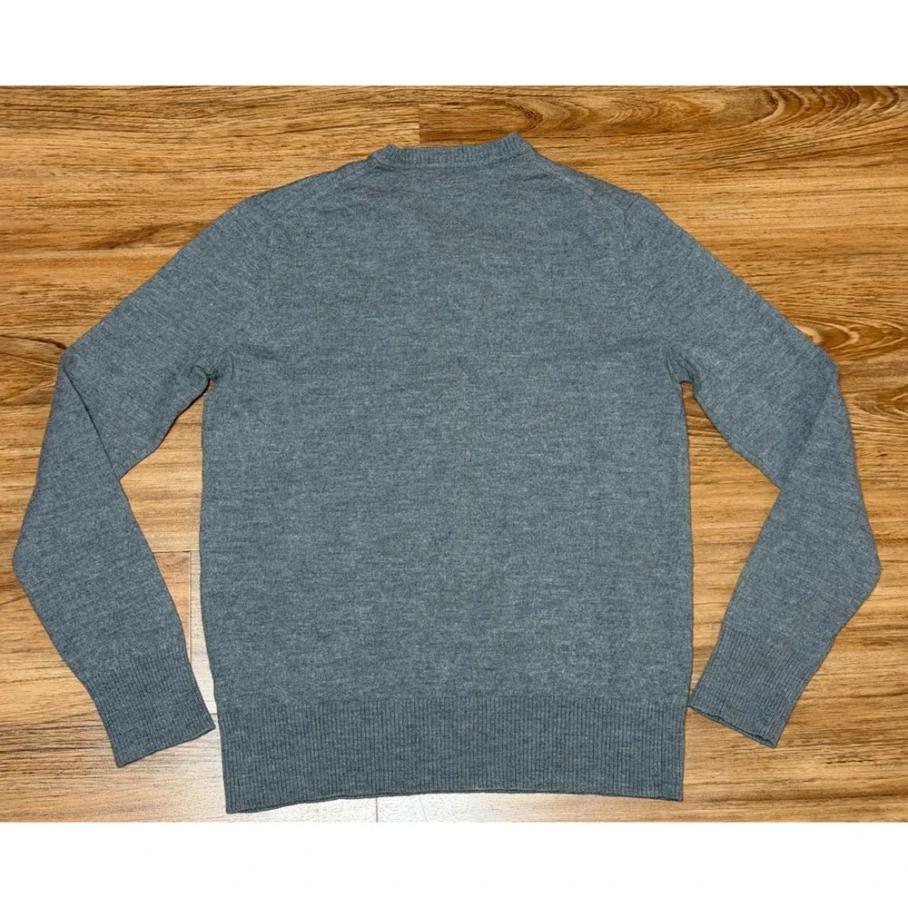 Banana Republic Gray 100% Merino Wool Sweater Mens Lightweight Soft - Size L